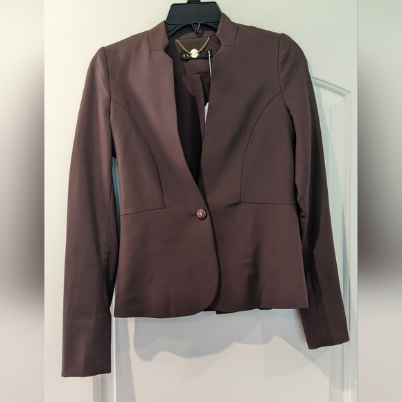 EUC Supertrash Jill Dark Mauve Blazer with back detail - Picture 2 of 9